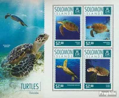 Produktbild von Briefmarken Salomoninseln 2014 Mi 2822-2825 Kleinbogen (kompl. Ausg.) postfrisch Schildkröten