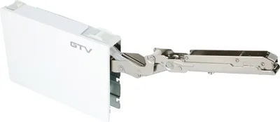 Produktbild von Klappenbeschlag grifflos Hochklappenbeschlag Push to Open Klappenstütze Möbelfronthalter Weiß 2000-4050