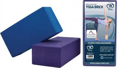 Produktbild von Fitness Mad - Yogaklotz CS1348 (7 cm x 22 cm x 11 cm) (Blau)