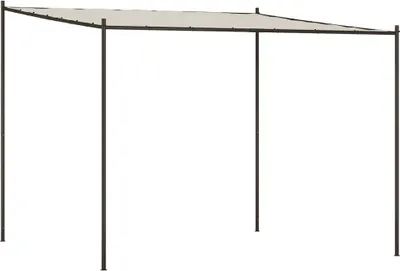 Image de vidaXL Pavillon blanc 3x3 m 180 g/m² tissu et acier