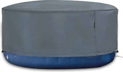Produktbild von HENTEX Whirlpool Outdoor Abdeckung, Round Pool Cover, Winterabdeckplane Poolabdeckung, Ø D200xH85 cm, Grau