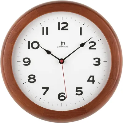 Immagine prodotto di Lowell Justaminute 21034C, Orologio da parete, Rotondo, Marrone, Bianco, Legno, Italia