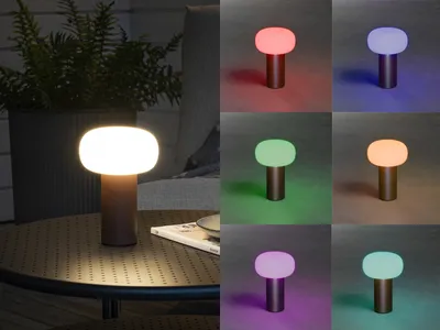 Produktbild von Konstsmide Akku-RGB-Tischleuchte Antibes | rost | Indoor/Outdoor | 7826-972