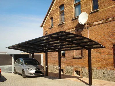 Produktbild von Doppelcarport Ximax Porteforte Typ 60 Tandem Aluminium eloxiert 270,4 x 982,6 cm braun matt