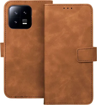 Zdjęcie produktu dla Skórzane etui magnetyczne kompatybilne z iPhone 15 brązowy