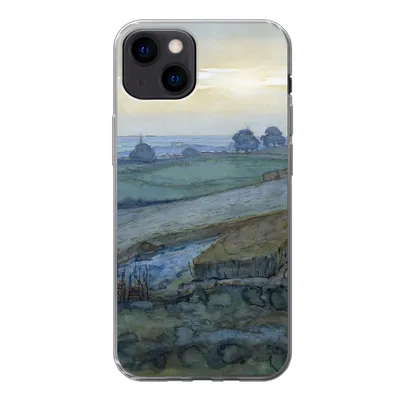 Produktbild von MuchoWow® Handyhülle Schutzhülle Hülle für iPhone 13 Landschaft bei Arnheim - Piet Mondrian Silikon Softcase Handy Hülle - Karteninhaber