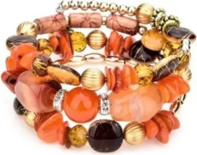 Produktbild von SP-29261 Damenarmband in Orange - Vintage Stil KP29261