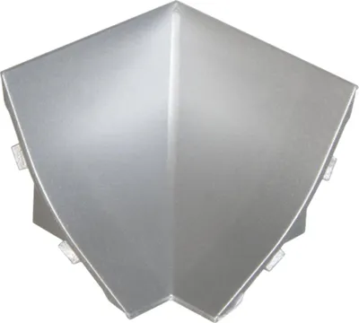 Produktbild von HOLZBRINK Innenecke passend zum Dekor Ihrer Abschlussleiste Alu Silber Innenkante PVC Küchenabschlussleiste 23x23 mm