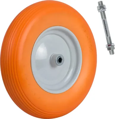 Obrázok produktu pre Koleso pre bezdušový fúrik 4.00-8 oranžovo-biele