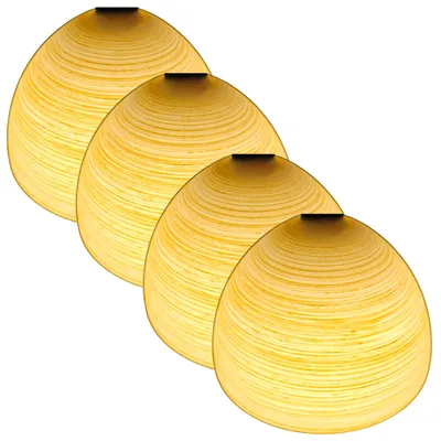Produktbild von 4 Stück Lampenschirm 70er Jahre E14 Mediterran Ersatzglas Lampe Glaslampenschirm Lamp Shade Lampenschirme 17 cm Durchmesser Glas Ersatz