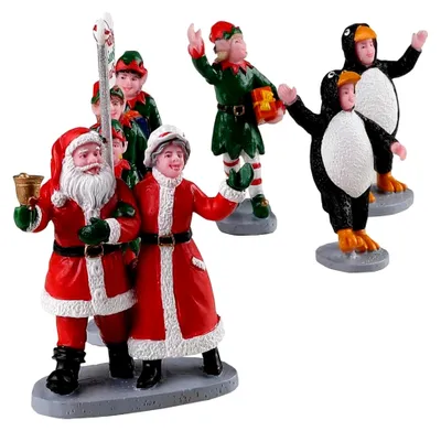 Produktbild von Santa's Elf Parade Dekoration, Harz, Rot-Weiß, 84x190x30 mm, 2-teilig
