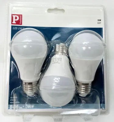 Produktbild von Paulmann 285.32, 9 W, 60 W, E27, 806 lm, 15000 h, Warmweiß