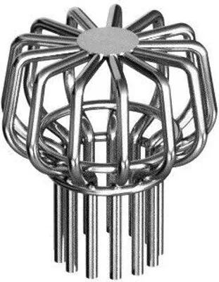 Produktbild von V4A Edelstahl Laubfanggitter Laubfang Dachrinne Laubfangkorb Dachrinnenschutz 50mm
