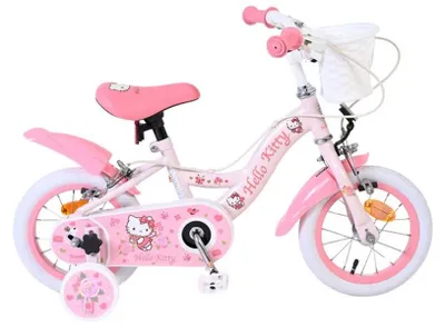 Immagine prodotto di Bicicletta per bambini Hello Kitty - Ragazze - 12 pollici - Rosa - Due freni a mano