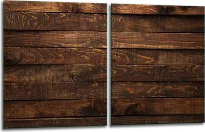 Produktbild von Herdabdeckplatten 2x40x52 Glaskeramikkochfeld 2-Teilig Glas Spritzschutz Holz
