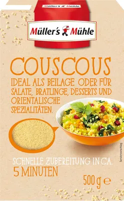 Produktbild von Müllers Mühle CousCous Hülsenfrüchte aus Hartweizengrieß 500g