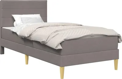 Produktbild von Bettrahmen Taupe 90 x 200 cm Polyester