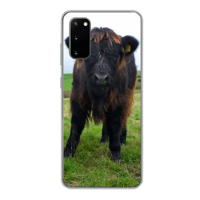 Produktbild von MuchoWow® Handyhülle Schutzhülle Hülle für Samsung Galaxy S20 Schottische Highlander - Kühe - Natur - Grün - Gras Silikon Softcase Handy Hülle - Bild