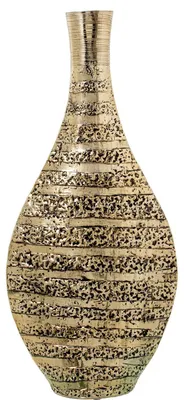 Produktbild von Bodenvase aus Metall, Aluminium, Gold, 30 x 10 x 66 cm