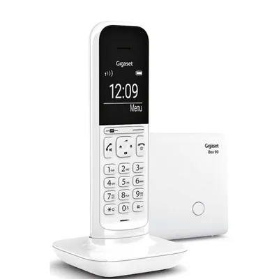 Produktbild von Gigaset CL390, Analoges/DECT-Telefon, Kabelloses Mobilteil, Freisprecheinrichtung, 150 Eintragungen, Anrufer-Identifikation, Weiß
