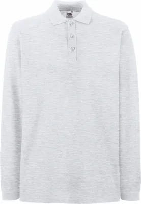 Produktbild von Fruit Of The Loom Premium Herren Polo-Shirt, Langarm BC1383 (L) (Aschgrau)