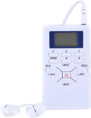 Productafbeelding van Mini FM Radio - Draagbare Radio - Muziek Luisteren - DSP Technologie - Zakformaat - Wit