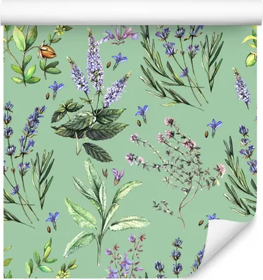 Produktbild von 10m VLIES TAPETE Rolle Blumen Blätter Lavendel Wiese Natur Aquarell XXL