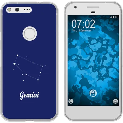 Produktbild von PhoneNatic Case kompatibel mit Google Pixel Silikon-Hülle SternzeichenGemini M12