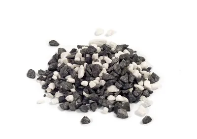Produktbild von Marmorkies 8/16mm Schwarz Weiß Pandasplitt Pfeffer und Salz 25kg