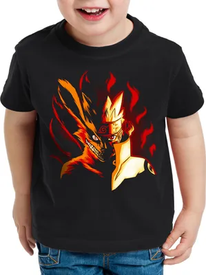 Produktbild von BaumwolleCloud Fire Wolf Kinder T-Shirt Uzumaki Ninja Anime