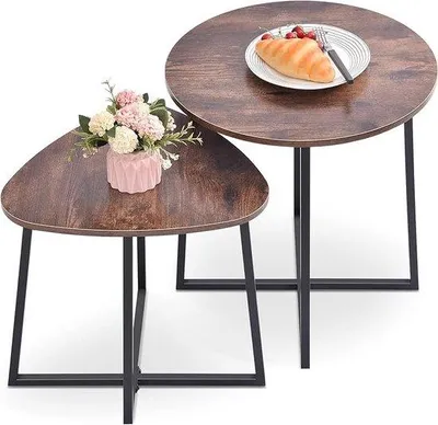 Obrázok produktu pre Sada konferenčných stolíkov Famanu – okrúhle, 41,9 x 36,7 x 40 cm, sada 2 kusov