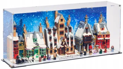 Image de Vitrine noire pour LEGO® 76457 Harry Potter – Hogsmeade™, avec fond imprimé