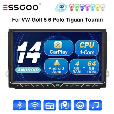 Immagine prodotto di Autoradio Android 14 - Schermo touchscreen da 9 pollici - 4+64 GB di memoria - Doppio DIN