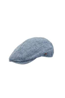 Balke Duckcap aus Leinen-Baumwollmix in blau
