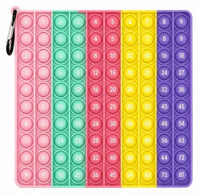 Produktbild von Fidget-Spielzeug "Pop It" - Silikon-Quietschspielzeug - Macaron-Form - Mehrfarbig - Für Kinder und Erwachsene