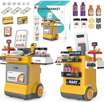 Productafbeelding van GOTEL B45E: Interactieve boodschappenwagen met geluidseffecten en kassasysteem