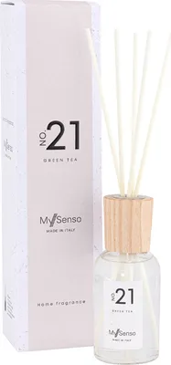 Produktbild von Diffuser Premium 100 ml N°21 Green Tea, My Senso, Raumduft, inkl. 5 Faserstäbchen, Duftstäbchen