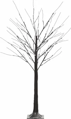 Zdjęcie produktu dla HOMCOM 150 cm sztuczna choinka, brzoza z 96 diodami LED, sztuczny śnieg, choinka brzozowa, dekoracja świąteczna sztuczna brzoza na imprezę, urodziny, wesele, brązowa