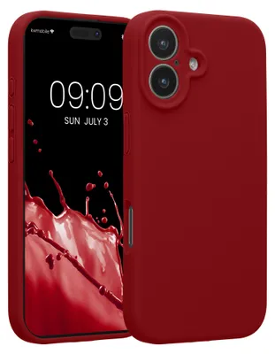 Produktbild von kwmobile Hülle kompatibel mit Apple iPhone 17 - Hülle Silikon gummiert - Handyhülle - Handy Case in Rhabarber Rot