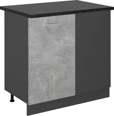 Produktbild von Eckunterschrank Vicco R-Line Beton 86 cm , AP Anthrazit, Model 53573