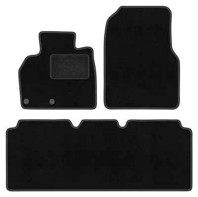 Obrázek produktu pro Velurové autokoberce pro: Renault Espace IV 2002-2014 (minivan) – sada 4 ks, černé, na míru – Wielganizator LUX
