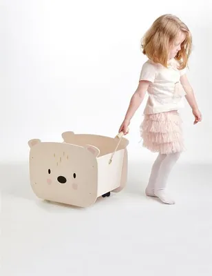Produktbild von Tender Leaf Holz Ziehwagen Bär - nachhaltiges Spielzeug für Kinder