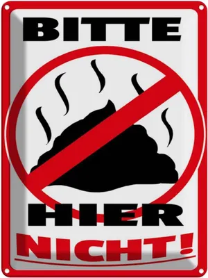 Produktbild von vianmo Blechschild 40x30 cm Bitte hier nicht Kot Tiere Hund