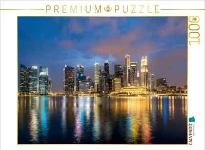 Produktbild von CALVENDO Puzzle, Skyline von Singapur | 1000 Teile, fertige Größe: 64 x 48 cm | Fotopuzzle für entspannte Stunden