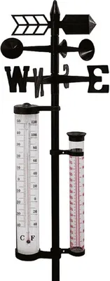 Image de Station météo de jardin 145cm pluviomètre anémomètre thermomètre météo