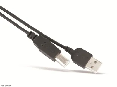 Produktbild von Goobay USB AB 500 HiSpeed 2.0 5m, 5 m, USB A, USB B, Männlich/Männlich, Transparent