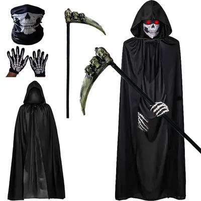 Immagine prodotto di Solidchoice - Costume da uomo scheletrico per Halloween, include maschera e guanti