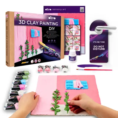 Imagen del producto de Okto Art Set Para Pintar Con Arcilla Rosa Mañana 30x30 Cm
