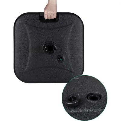 Produktbild von Sekey Sonnenschirmständer Kunststoff Balkon Schwarz 32-38 mm Stangendurchmesser Abgerundete Kanten Griffaussparung