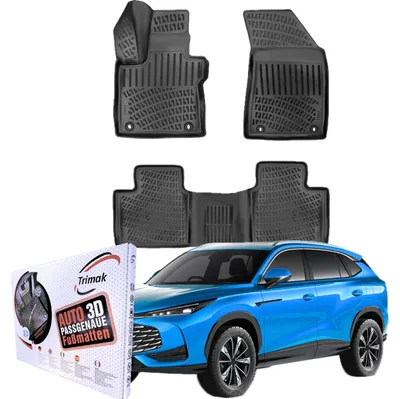 Produktbild von Trimak Autofußmatten kompatibel mit MG HS 2.Gen PHEV ab 2024 Auto Allwetter Gummimatten